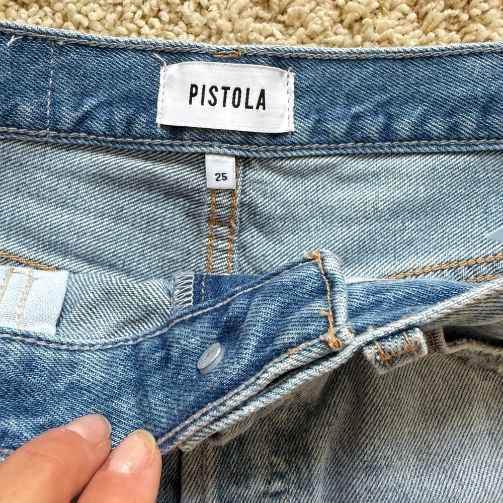 NWT Pistola Light Blue Frayed Hem Jean Shorts 25 - Picture 2 of 8
